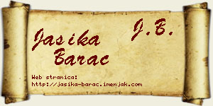 Jasika Barać vizit kartica